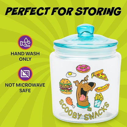 Silver Buffalo Scooby Doo Scooby Snacks Glass Cookie Snack Candy Jar - Image 4