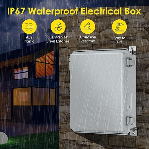 Waterproof Electrical Junction Box Outdoor, IP67 Plastic Weatherproof - Image 2