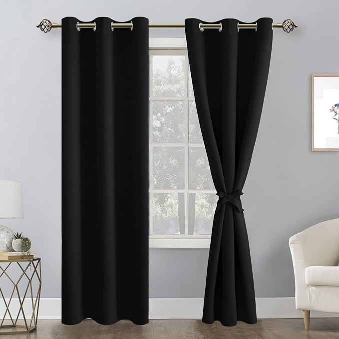 Hiasan Blackout Curtains for Bedroom, 42 x 84 Inches Long - Image 2