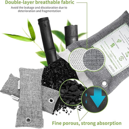 CLEVAST 14 Pack Activated Bamboo Charcoal Air Purifying Bags, Natural Fresh - Image 2