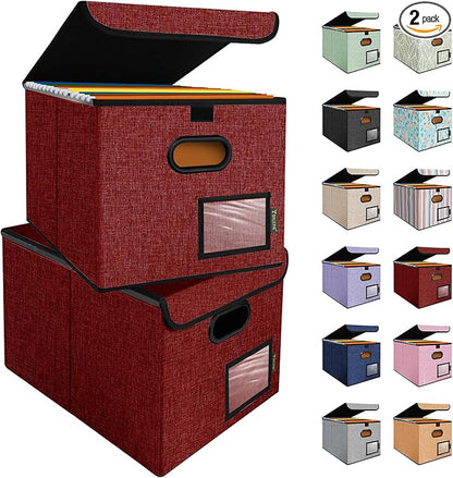 BALEINE Modern Red File Storage Box by BALEINE