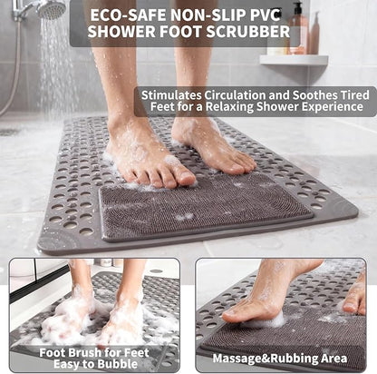 Bath Tub Shower Mat with Soft Shower Foot Scrubber Mat - Image 4