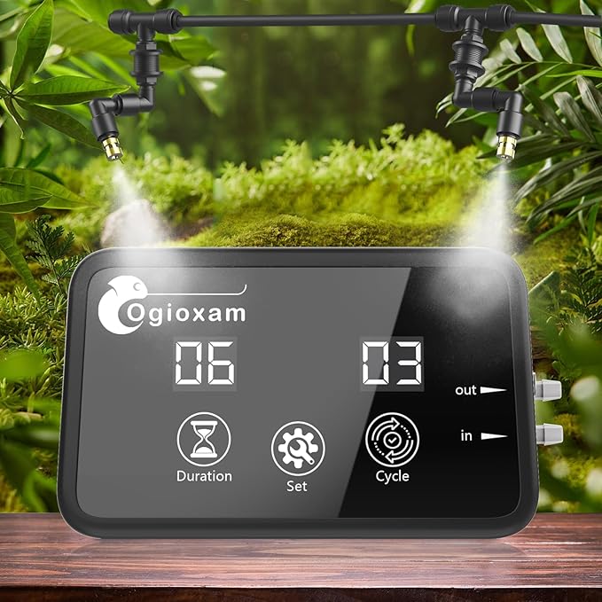 Automatic Reptile Mister System, Reptile Humidifiers Smart Misting System by Ogioxam
