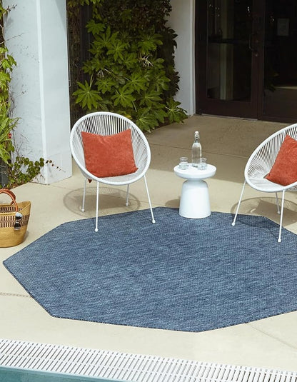 Unique Loom Collection Casual Transitional Solid Heathered Indoor/Outdoor by UniqueLoom