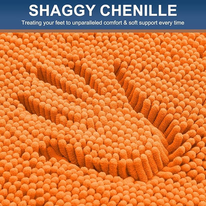 Smiry Luxury Chenille Bathroom Rugs 24x16, Extra Soft and Absorbent Shaggy Bath - Image 3