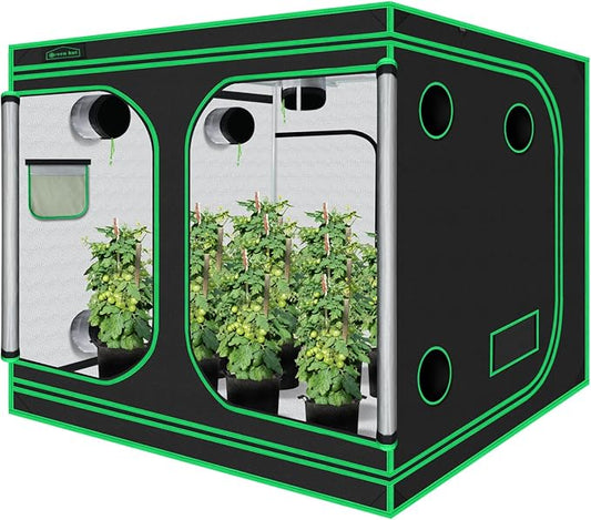 Grow Tent 96"x96"x78", High Reflective Mylar Dark Room by GreenHut
