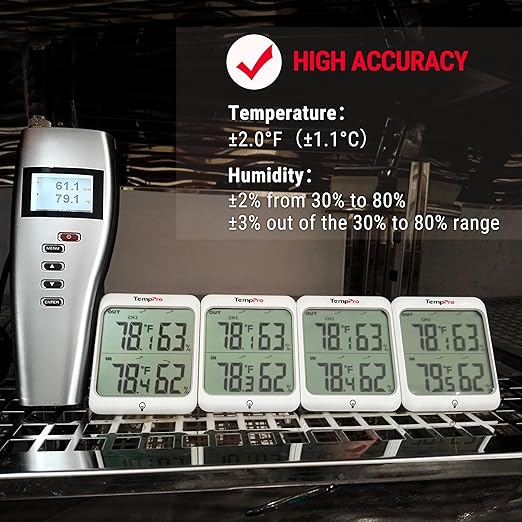 TempPro Indoor Outdoor Thermometer Wireless Hygrometer, 500FT Inside Outside - Image 5