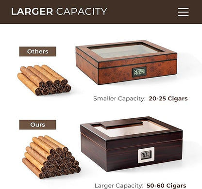 Woodronic Cigar Humidor for 50 Counts - Image 2