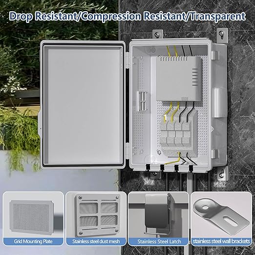 Electrical Junction Box, Ventilated Design, Cable Grommets, Indoor/Outdoor Use - Image 5