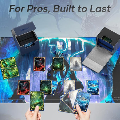 Mlikero 4 Pack Card Deck Box, Commander Deck Box Holds 400+ Double-Sleeved Cards - Image 6