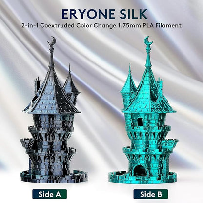ERYONE Silk Dual Color PLA Filament 3D Printer 1.75mm +/- 0.03mm, Bicolor - Image 3