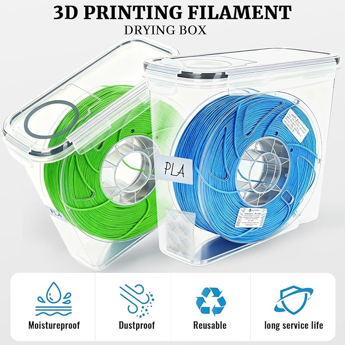 Filament Storage Box, 4 Pack Filament containers. This 3D Printer Filament - Image 2