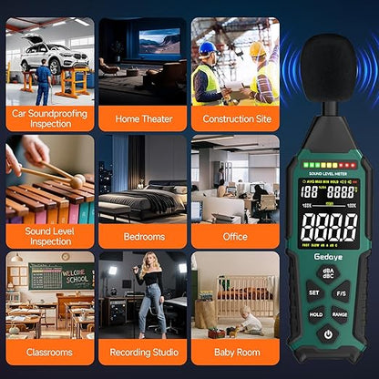 Power Supply Available Decibel Meter, Gedaye Sound Level Meter, A/C Weighted - Image 9