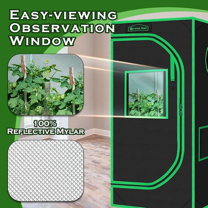 Grow Tent 24"x24"x48" 600D Mylar Hydroponic Indoor Grow Tents - Image 4