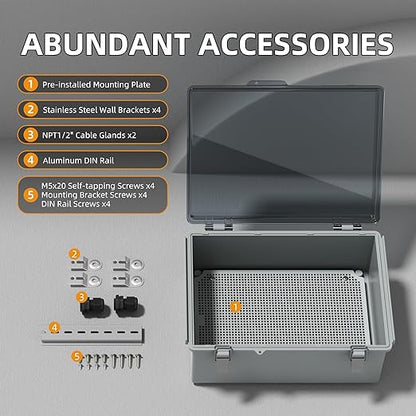 Joinfworld Lockable Outdoor Weatherproof Electrical Box - Image 3