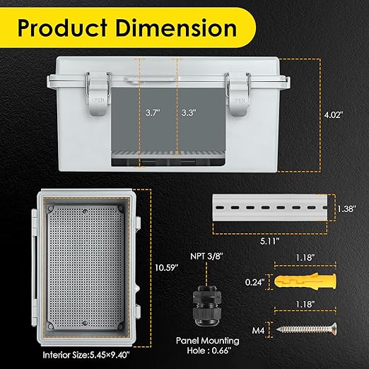 Waterproof Electrical Junction Box, IP67 ABS Plastic Junction Box Enclosure - Image 3