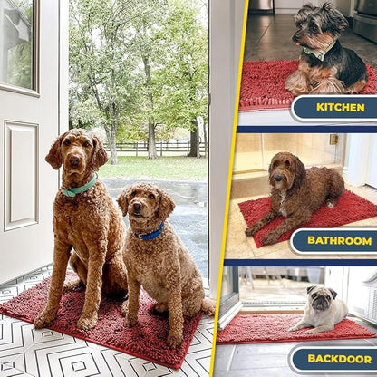 Muddy Mat® Pack of 3 Highly Absorbent Microfiber Dog Door Mat and Pet Rug - Image 7