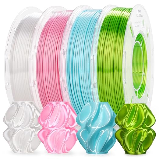 AMOLEN PLA 3D Printer Filament, PLA Filament 1.75mm, Silk Filament Bundle by AMOLEN