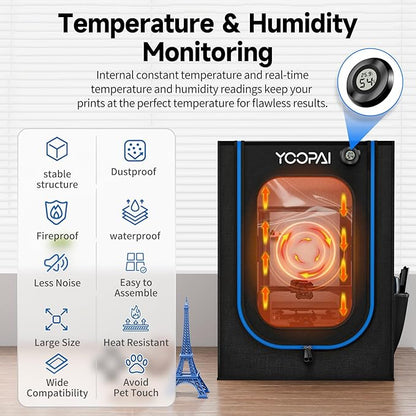 3D Printer Enclosure with Ventilation Kit, LED Light, Thermo-Hygrometer - Image 2