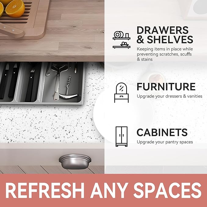 RAY STAR Shelf Liners for Kitchen Cabinets Non-Adhesive, 18 Inch x 8 Feet - Image 6