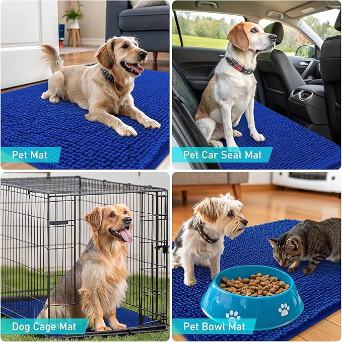 OLANLY Dog Door Mat for Muddy Paws 24x16, Absorbs Moisture and Dirt, Absorbent - Image 7