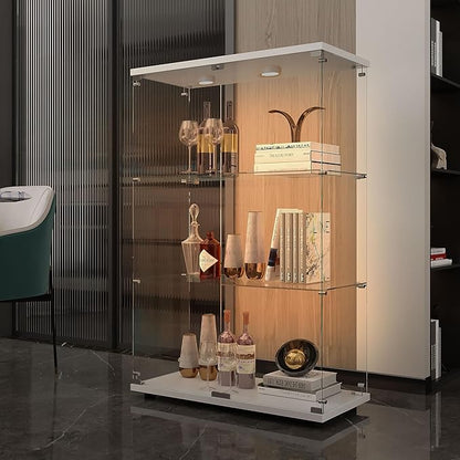 Yoluckea 3-Tier Glass Display Cabinet - Image 5