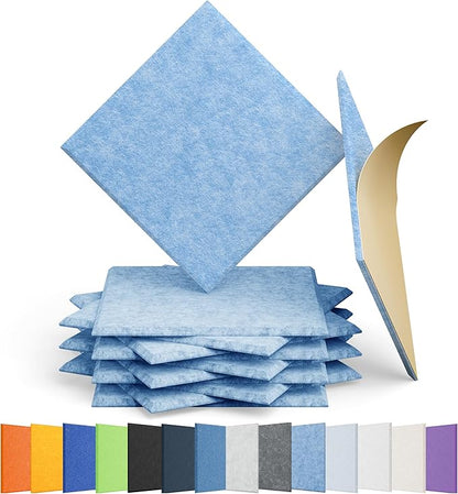 12 Pack Acoustic Panels Self Adhesive Sound Proof Foam, High Density Sound by Amantech