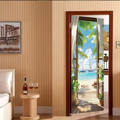 3D Door Decals Stickers Peel Stick Wall Murals Vinyl Wallpaper Self-Adhesive - Image 7