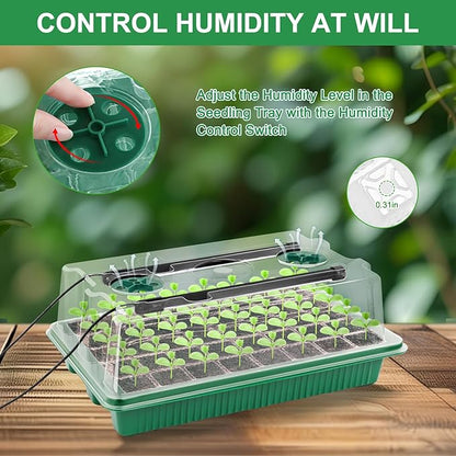 Seed Starter Tray with Timed Grow Light, 2 Pack 80 Cells Plant Starter Tray - Image 5
