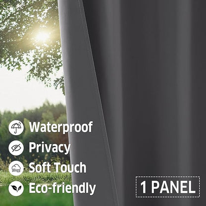 RYB HOME Outdoor Curtains for Patio Waterproof Tab Top Block Sunlight Thermal - Image 3