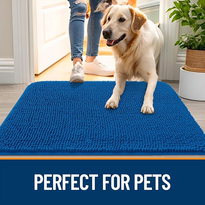 OLANLY Dog Door Mat for Muddy Paws 32x20, Absorbs Moisture and Dirt, Absorbent - Image 6