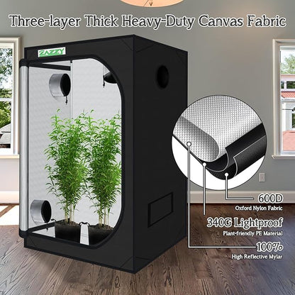 zazzy Grow Tent 32"x32"x63", High Reflective Mylar Grow Room - Image 5