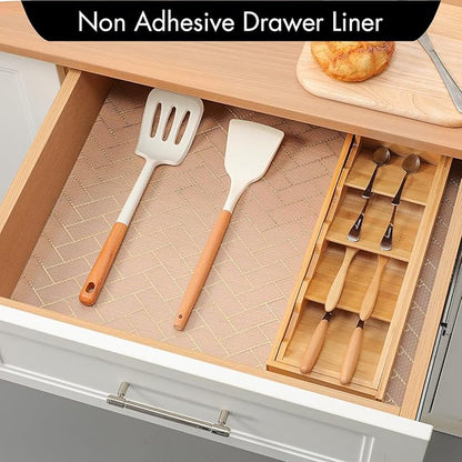 Cooyes Shelf Liner for Kitchen Cabinets – Non-Adhesive Waterproof Drawer Liner - Image 2