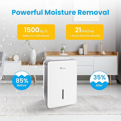 Senville 20 Pint Dehumidifier, Energy Star Certified, Washable Filter, Living - Image 6