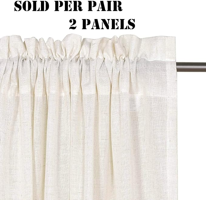H.VERSAILTEX Light Filtering Linen Textured Curtains - Image 2