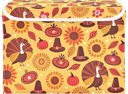 xigua Thanksgiving Sunflower Turkey Storage Bins by LLCxigua