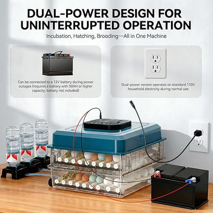Incubators for Hatching Eggs, 136 Eggs Incubator Digital Poultry Hatcher - Image 6