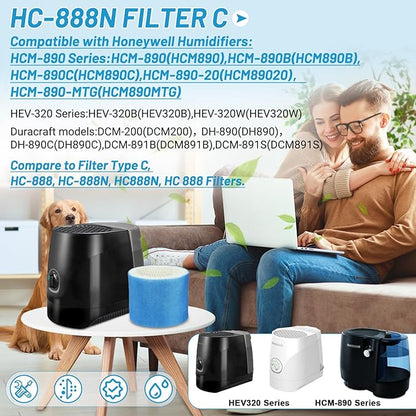 Lemige 6 Pack Upgraded HC888 Series Filters C Compatible - Image 2