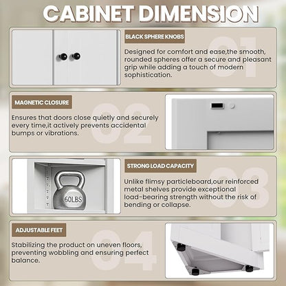 Metal Pantry Storage Cabinet - Image 3