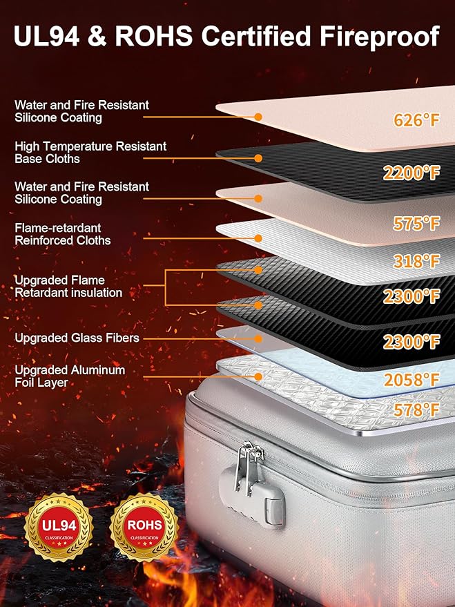 SMARTAKE Fireproof Document Box - Image 4