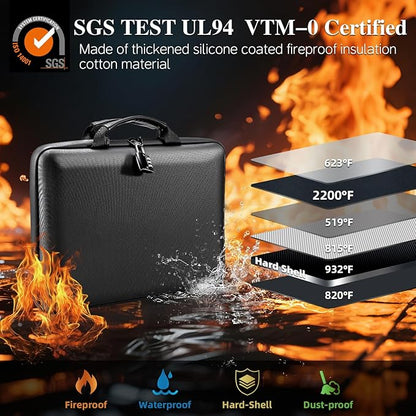 Fireproof Document Box File Organizer: Hard-Shell Case Fireproof Waterproof Box - Image 2