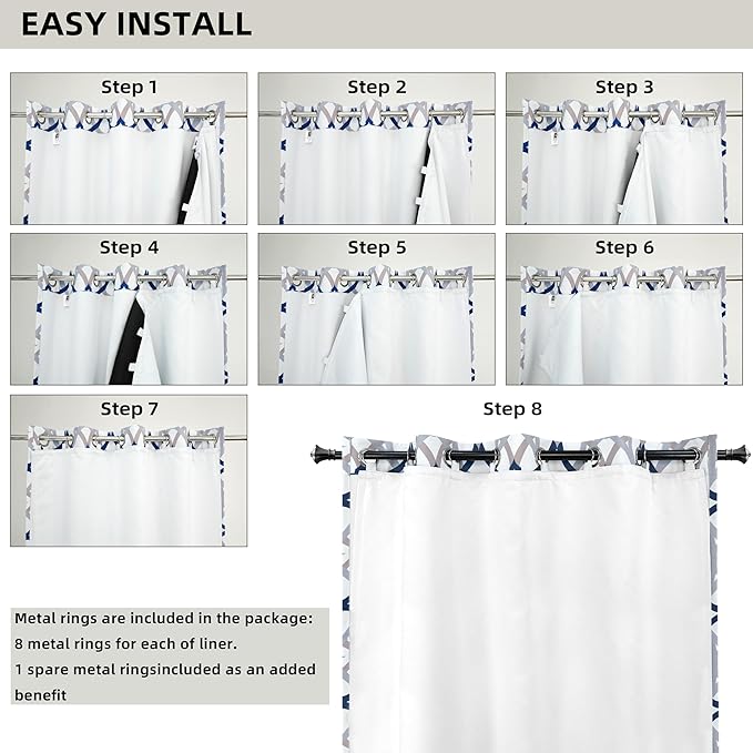 DriftAway Soundproof Thermal Insulated Quilted Curtain Liners - Image 7