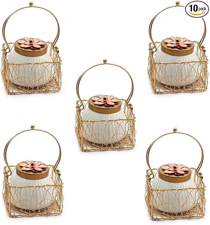Set of 10 Lot Dry Fruit Jar by IndiaGiftHub
