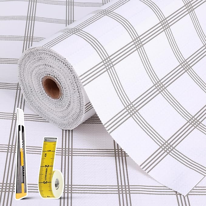 Drawer and Shelf Liner for Kitchen Cabinet: 12 in X 30 Ft Non Slip Waterproof by Kimhan