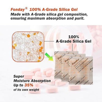 50g x 10 packs Fonday Rechargeable Silica Gel Desiccant Packets Food Grade Fast - Image 3