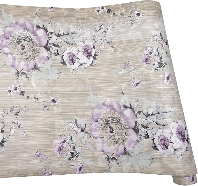 Yifely Vintage Purple Peony Self-Adhesive Kitchen Shelf Drawer Liner Moisture - Image 13