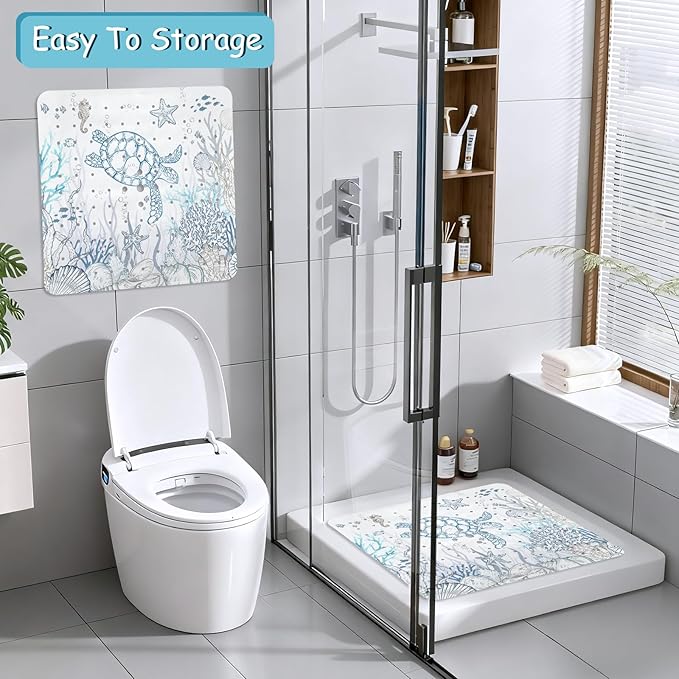 Sea Turtle Square Anti Slip Shower Mats - Image 7