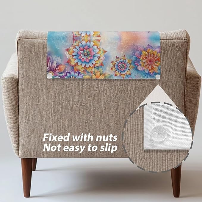 Tropical Flower Sofa Headrest Covers Anti-Fade Protective Sofa Covers - Image 6