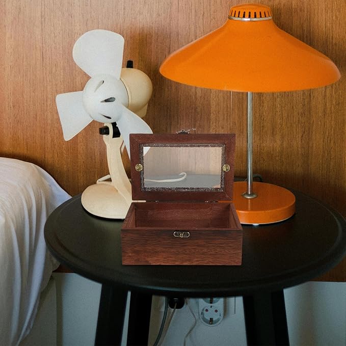 Rustic Wooden Collectibles Display Case - Image 6