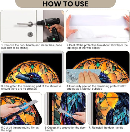 3D Door Stickers, Peel and Stick Vinyl Wallpaper, Self-Adhesive Mural Door Cover - Image 5